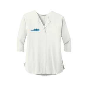 Port Authority® Ladies Concept 3/4-Sleeve Soft Split Neck Top
